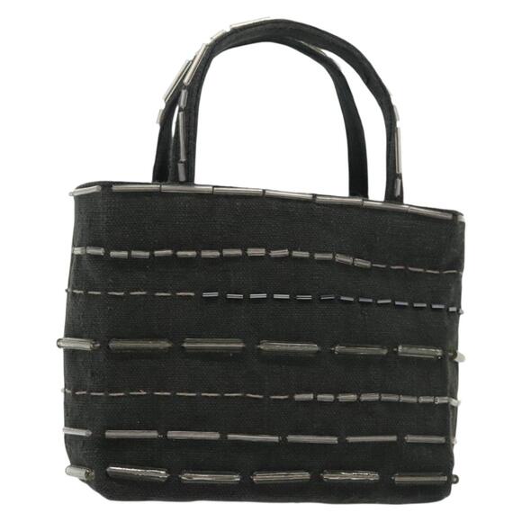 PRADA Hand Bag Canvas Black - Picture 1 of 9